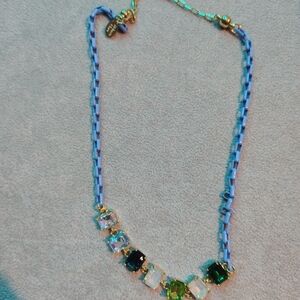 Chic Blue and Green Gemstone Necklace